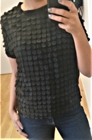 Black Laser Cut Short Sleeve T-shirt - coleculture