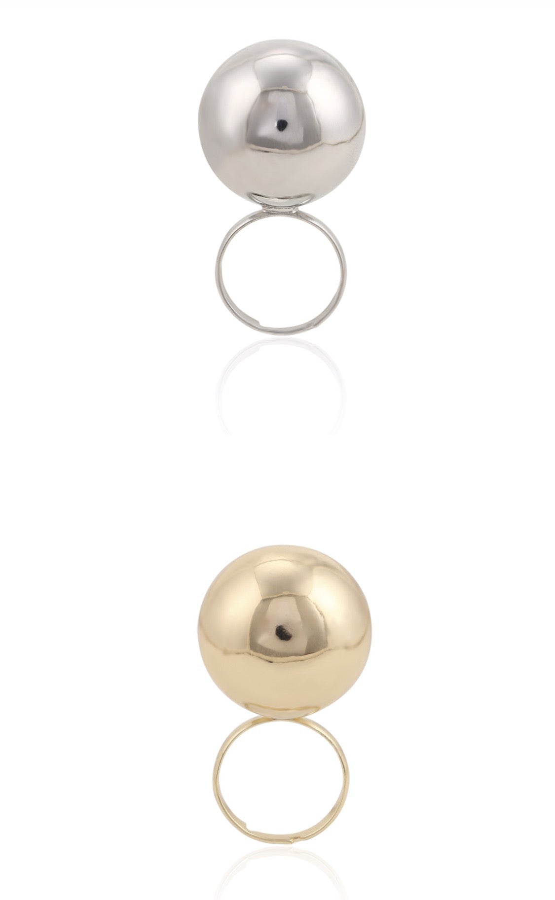 Adjustable Large Metal Ball Ring - coleculture