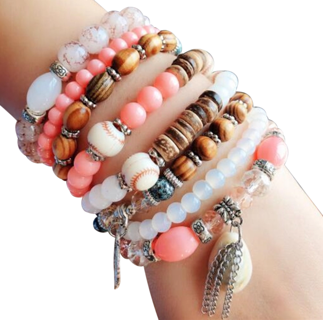 Boho-inspired, four piece bracelet - coleculture