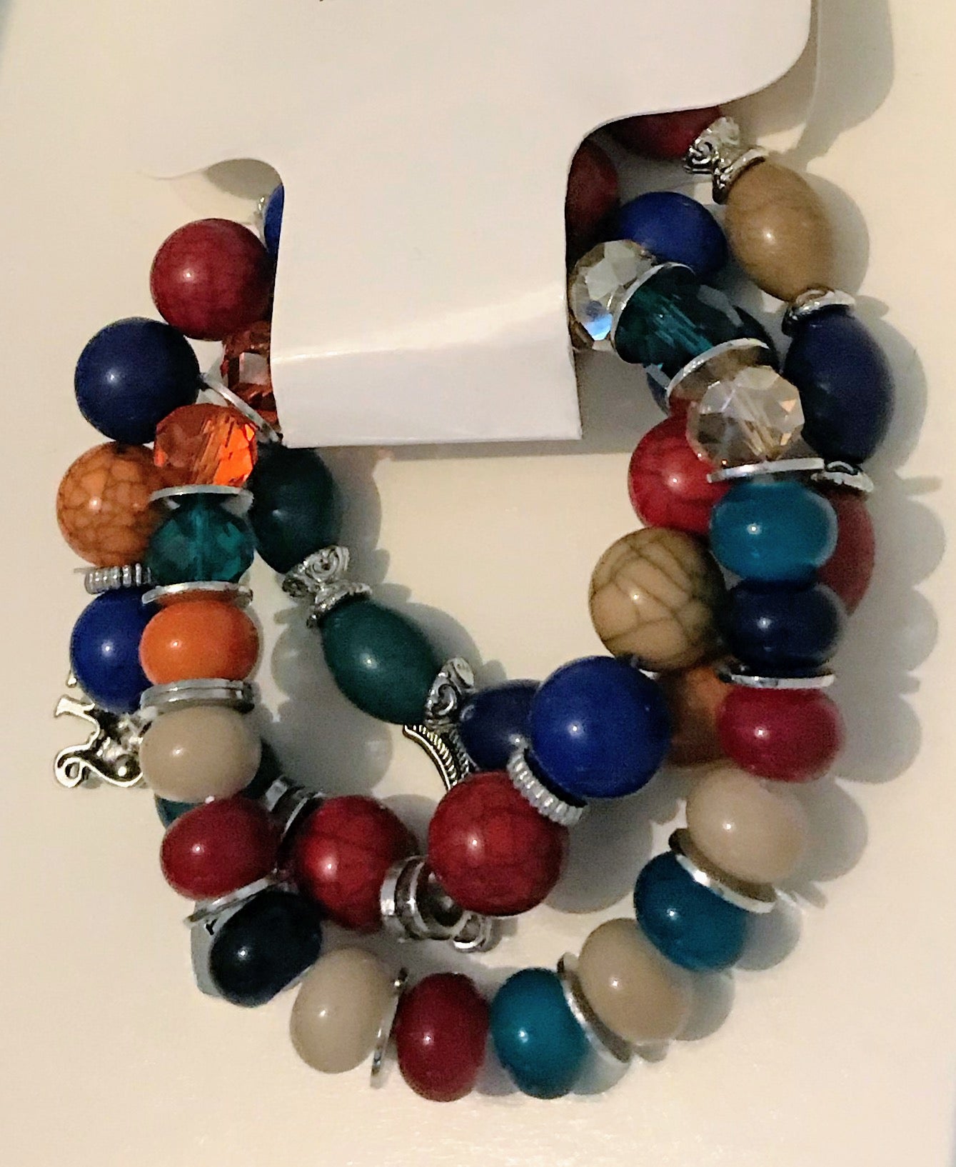 Three-piece Beaded Charm Bracelets - coleculture