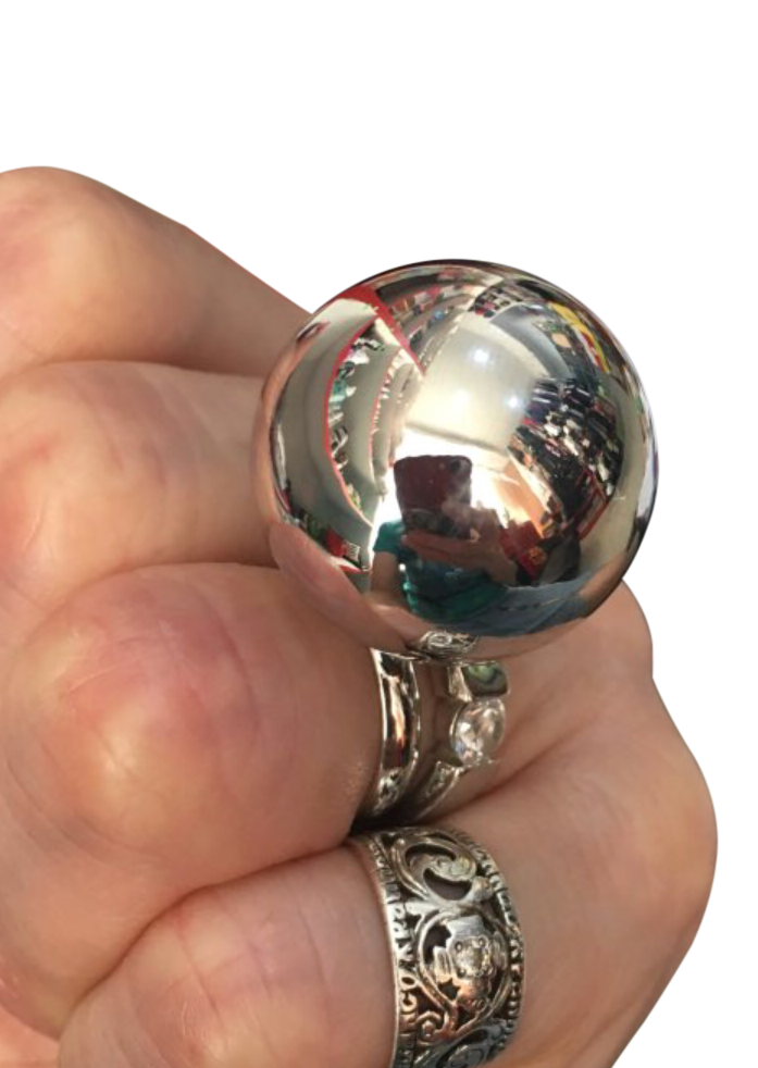 Adjustable Large Metal Ball Ring - coleculture