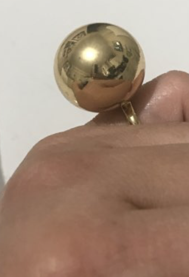 Adjustable Large Metal Ball Ring - coleculture