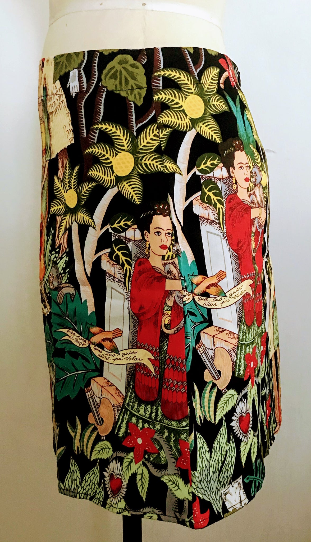 Frida Kahlo Hipster Mini Print Skirt