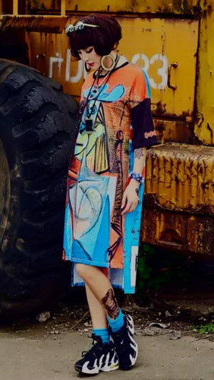 Picasso Inspired T-Shirt Dress