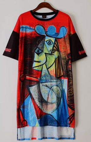 Picasso Inspired T-Shirt Dress