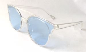 Fashionable Transparent/Blue Cat Eye Sunglasses